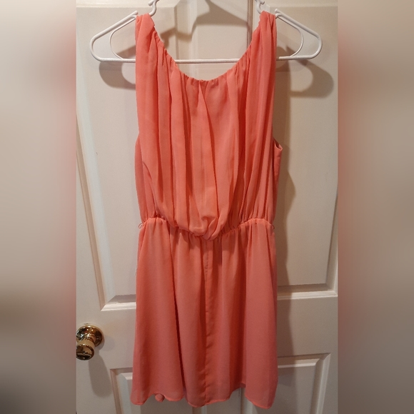 Mango size 4 Peach Colored Sleeveless Sheath Dress - Picture 3 of 10